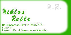 miklos refle business card